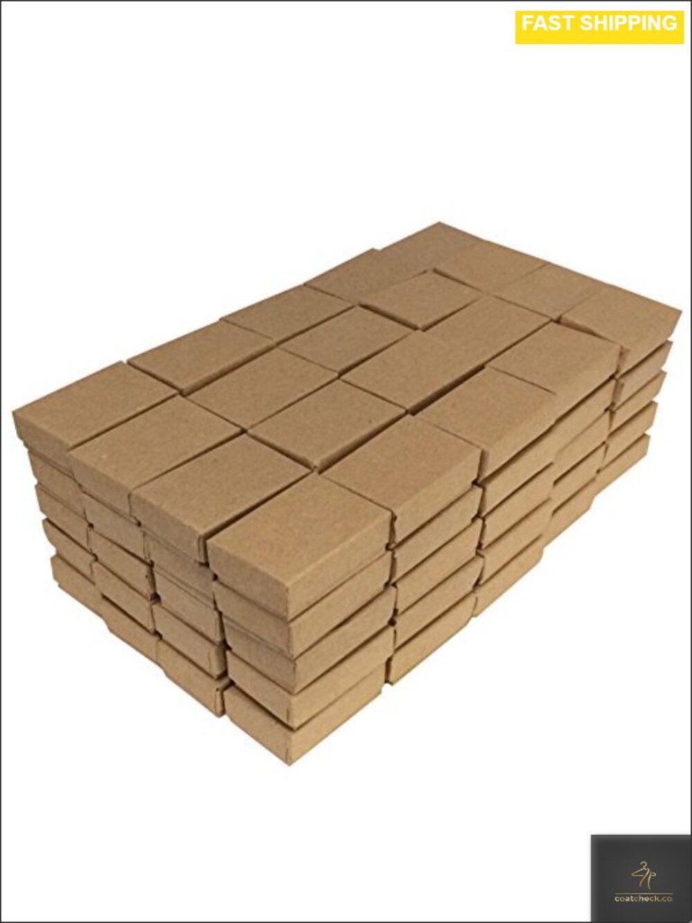 Kraft Cotton Filled Jewelry Gift Boxes 100 Pack Small 1.875x1.25x0.625